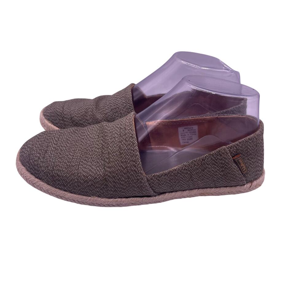 LL Bean Espadrille Canvas Shoes Flats Slip On Casual Womens 6